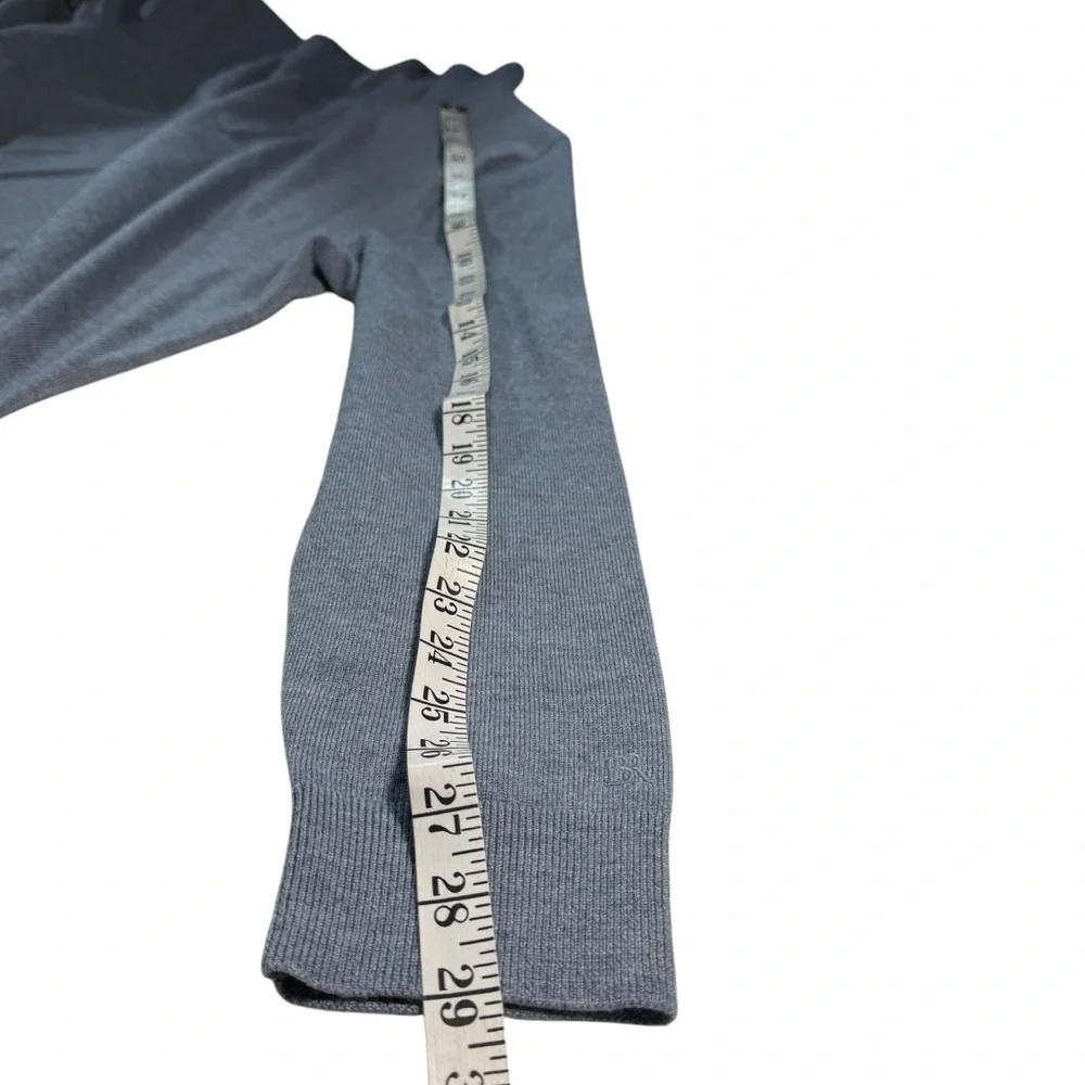 Banana Republic x Baruffa Wool Quarter Zip Sweater Large Blue Preppy Office Luxe